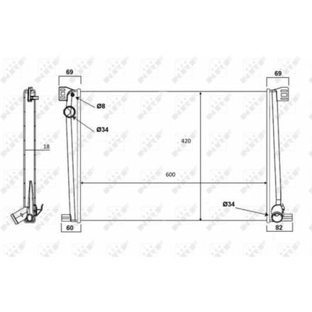 Radiator, motorkoeling NRF 58472