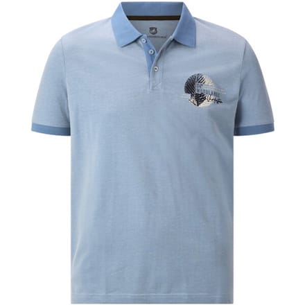 Jan Vanderstorm herren Poloshirt - 56/58 - lichtblauw - Plus Size
