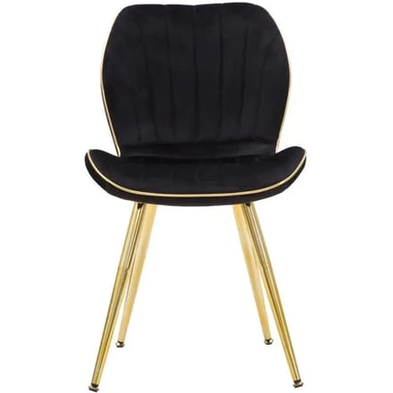 Stoel Paris Chair Space Black/gold Set 2 Pz 46×58×77 cm