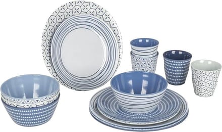 Mix & Match Serviesset 16-delig - Blauw