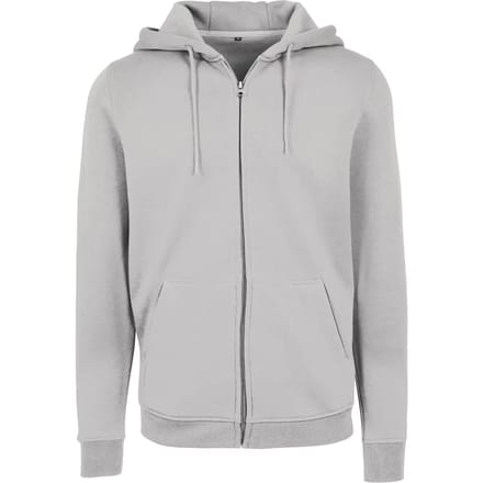 Build your Brand Heavy Zip Hoody BY012 - LIGHT ASPHALT - M