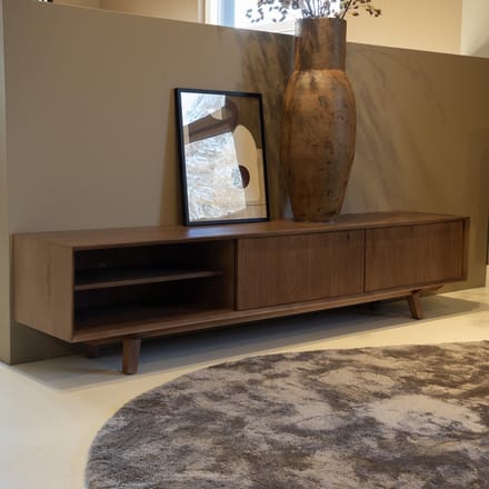DÉJA Living Tv-meubel Melide - Donkerbruin Eiken - 200x40x45cm
