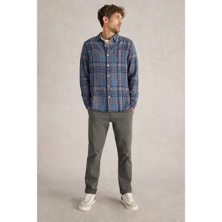 White Stuff Patchwork Check Shirt Grey Multi Größe: S | Casual hemden Outlet | Herren | Grau