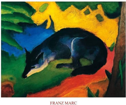 Kunstdruk Franz Marc - Fuchs 80x60cm