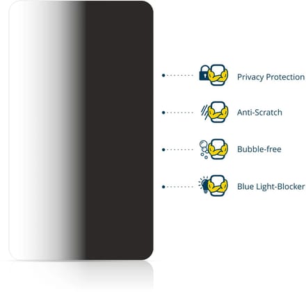 BROTECT - privacy screenprotector voor ZTE Blade A73 - Folie Beschermfolie Blauwlichtfilter 2 Stuks