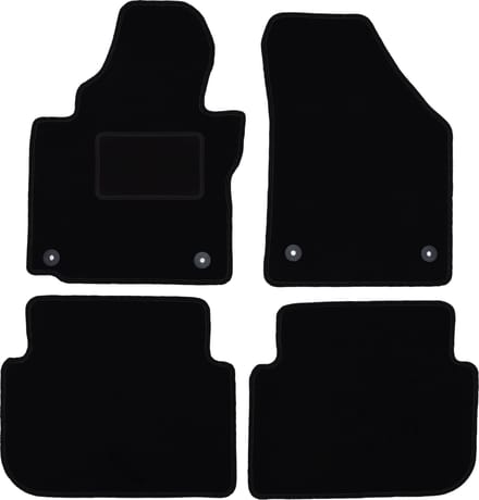 Zwarte velours vloermatten voor: Volkswagen Touran I 2FL minivan (2010-)