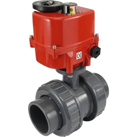 63 mm wartelaansluitingen 2-weg PVC modulerende elektrische kogelkraan 24 V AC/DC (VDL)