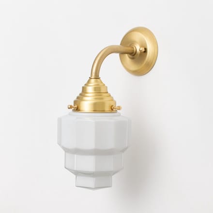 Wandlamp Empire Curve Messing - Art Deco Trade