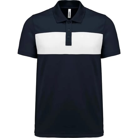 Herenpolo met korte mouwen 'Proact' Sporty Navy/White - L