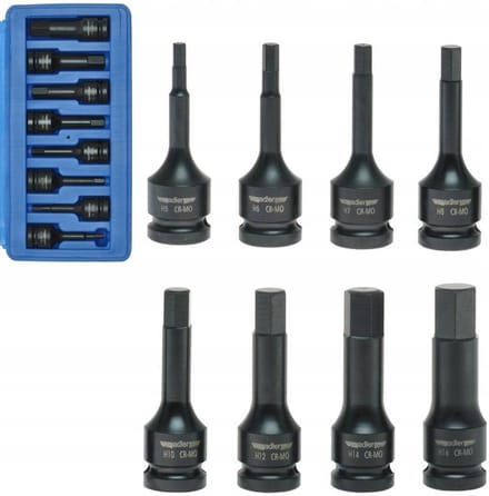 Adler - Dopsleutelset - 1/2 inch Imbus - 8-delig - Chroom-molybdeen Staal