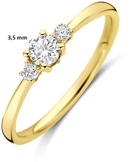 14K Geelgouden Ring Lab Grown Diamant 0.25ct H SI – 4035083