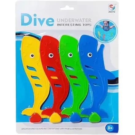 Set van 4 aquatische walvissen badspeeltjes Softee