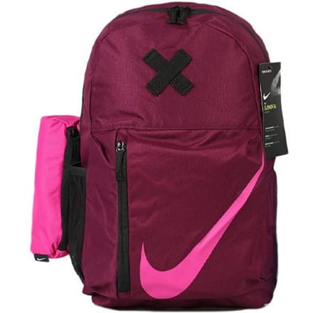 Sac à dos Nike Sports Casual Logo Imprimé Fermeture Éclair Grande Capacité Avec Trousse à Crayons Sacs à Dos pour Femmes Rouge Profond BA5405-609 Dark Red black