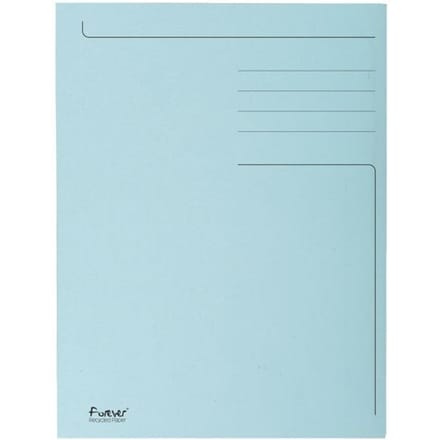 Exacompta FOREVER® bedrukte map met 3 kleppen - 280gm2 - 24x32 cm voor A4 - Lichtblauw - 448006E