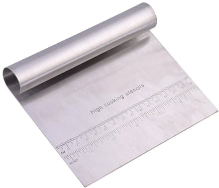Dailygoods- Deegschraper Roestvrij staal - Deegsnijder - Deegspatel - Voedselschraper - Gebaksnijder - Multifunctioneel keukengereedschap - Keukenschraper
