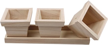 Bloempotten set, afm 27x9x9 cm, 1 set