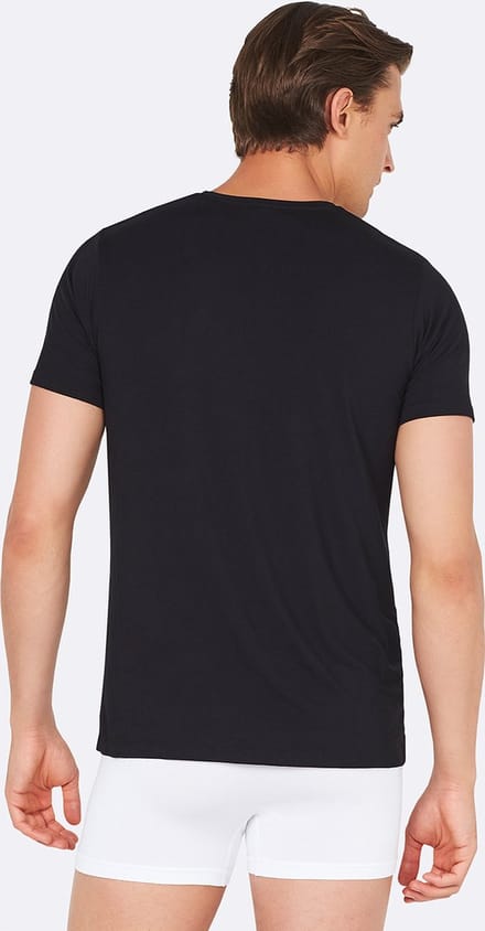 Boody - Bamboe Heren T-shirt ronde hals / Zwart - L