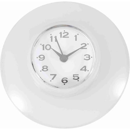 Badkamer Keuken Spiegel Zuignap Wandklok Douche Waterdicht Quartz Klokken Decoratie Wit wit