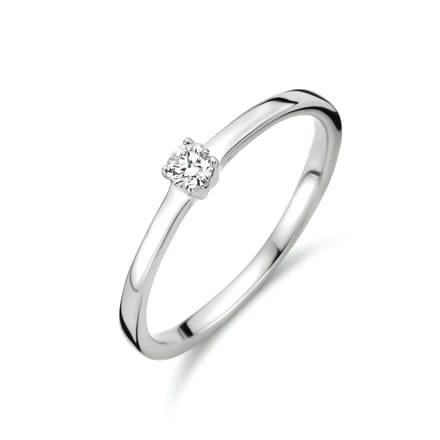 goud (witgoud) ring diamant 0.10ct h si 4105738 17.50