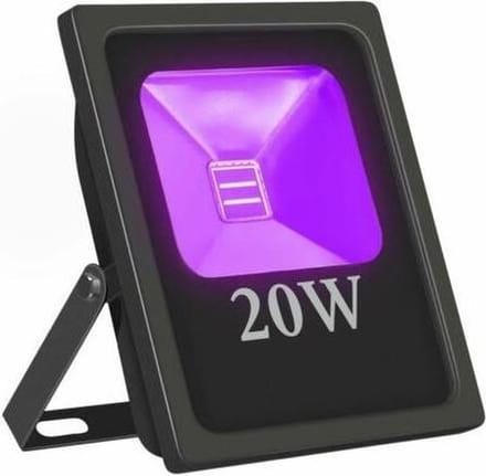 LED Bouwlamp / Schijnwerper Blacklight UV Lamp - Neon - 20 Watt - Plat - Buitenverlichting