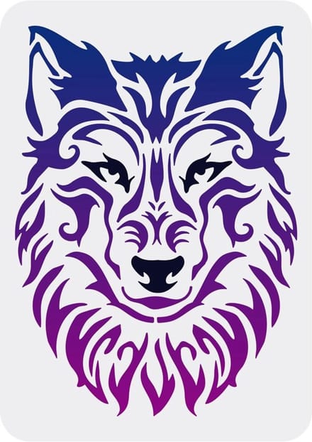 Dailygoody - Wolf Stencil - Schilderij Stencil - Herbruikbaar en