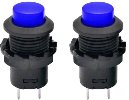2x Ronde Drukknop 12mm Rood Non-Momentary Schakelaar voor Doe Het Zelf