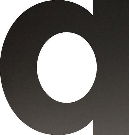 Huisnummer 9 cm - Letter a - Mat Zwart RVS