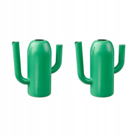 Merkloos Kaktus Wazon & Gieter - Felgroen, 24 cm (2 stuks)