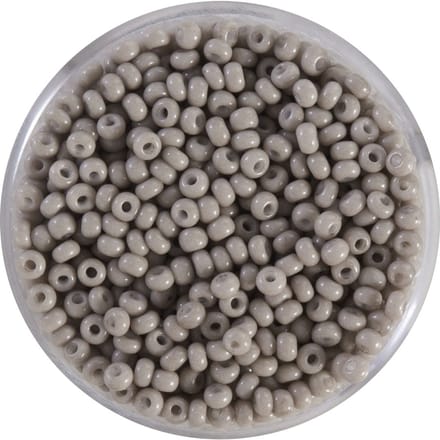 Rocailles, rijke kleuren, 2,6mm - Lichtgrijs