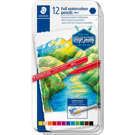 STAEDTLER Design Journey - aquarel kleurpotloden pure colour - etui 12 st