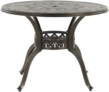 SAPRI - Tuintafel - Donkerbruin - 100 x 100 cm - Aluminium