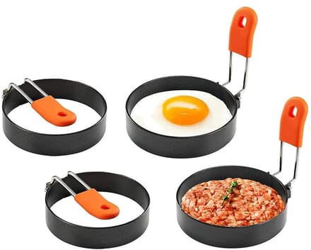 Eierring & Omeletvorm 4-pack RVS / Siliconen