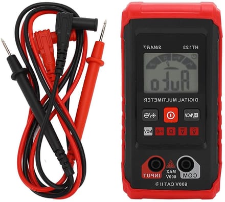 Digitale Multimeter - Spanningsstroommeter Tester - Klussen & Meten - Automatische Bereikselectie - 4000 Tellingen - Rood