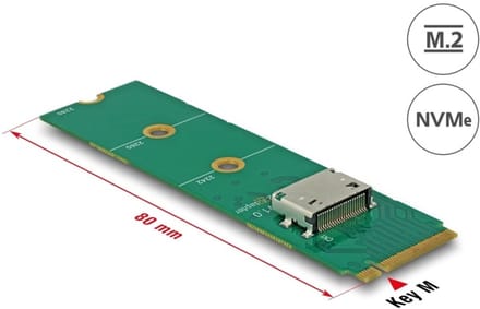 Delock M.2 Key M to 1 x OCuLink SFF-8612 Converter
