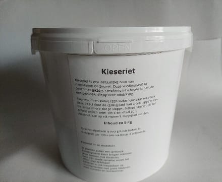 Kieseriet ca 5 Kg + 500 gram gratis in afsluitbare emmer