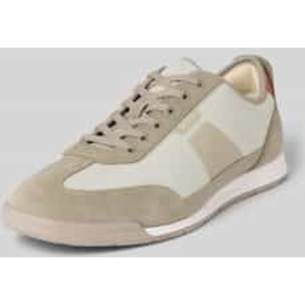 low-top-sneakers met leer model 'Nitan_Lowp_txmx'