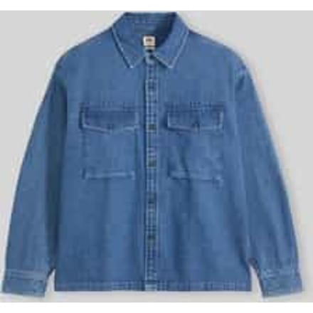 relaxed fit jeanshemd van puur katoen