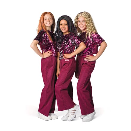 K3 verkleedkleding - Glitteroutfit roze 3/5 jaar - maat 116