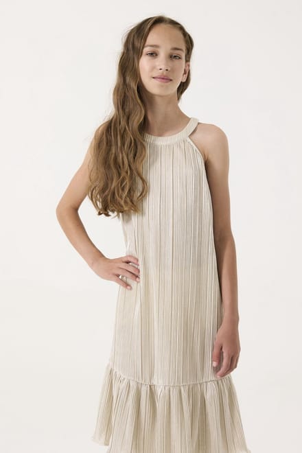 GARCIA Meisjes Effen Jurk Grijs Sleeveless