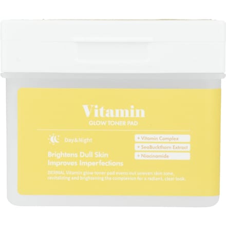 Dermal, Vitamin Glow Toner Pad, 120 cotons white
