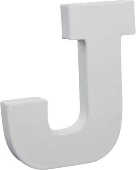 Letter wit J 12 cm