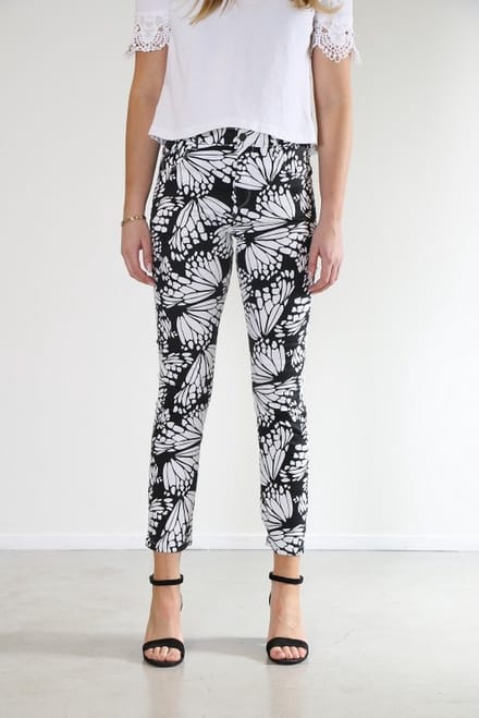 New Star dames broek - broek dames L28 - Aiko - multicolor flower - maat 32/28