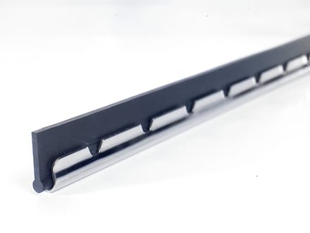 Moerman RVS-Rail met Dura-Flex Hard Rubber - 1 Stuk - 30cm