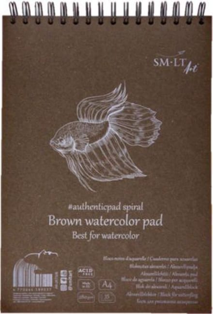 SMLT Ringband Aquarel A4 280gr 35 vel Bruin
