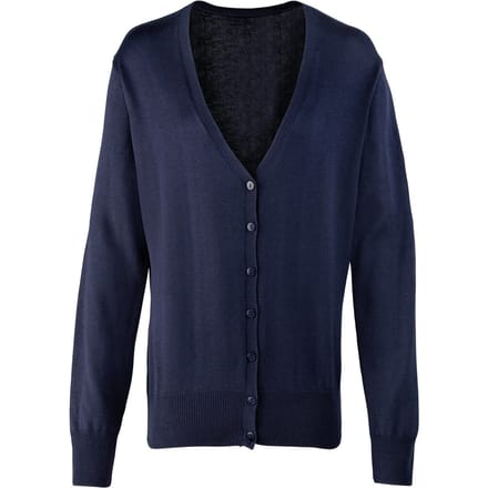 Premier Dames/Dames Katoen Acryl V Hals Vest (Marine)