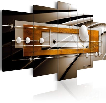 Schilderij - Abstracte Harmonie, 5luik
