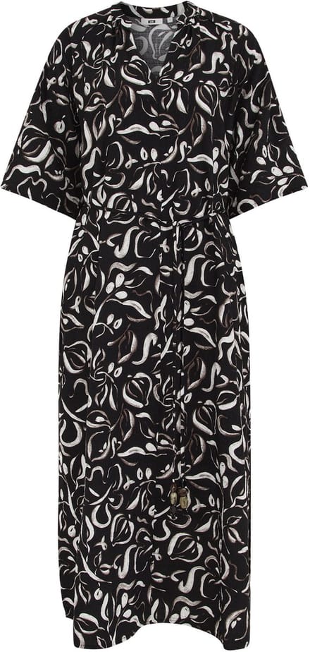 WE Fashion Dames midi jurk met structuur