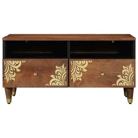 vidaXL - Salontafel - Honing - bruin - 80 - x - 54 - x - 40 - cm - Massief - Mango - Hout
