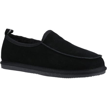 Hush Puppies Charles Suède Herenpantoffels Zwart