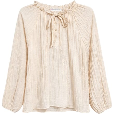 Ronde Hals Blouse met Strikdetails